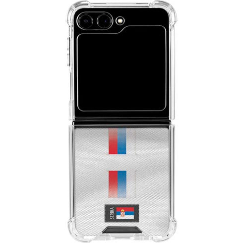 Serbia Soccer Flag Galaxy Z Flip5 5G Clear Case